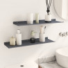 Półka wisząca 2 pcs Antracyt 60 x 18 x 2,5 cm Stal