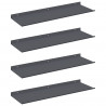 Półka wisząca 4 pcs Antracyt 60 x 18 x 2,5 cm Stal