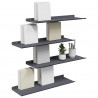 Półka wisząca 4 pcs Antracyt 60 x 18 x 2,5 cm Stal