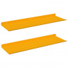 Półka wisząca 2 pcs Musztardowy Żółty 60 x 18 x 2,5 cm Stal