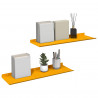 Półka wisząca 2 pcs Musztardowy Żółty 60 x 18 x 2,5 cm Stal