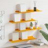 Półka wisząca 4 pcs Musztardowy Żółty 60 x 18 x 2,5 cm Stal