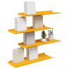 Półka wisząca 4 pcs Musztardowy Żółty 60 x 18 x 2,5 cm Stal