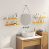 Półka wisząca 4 pcs Musztardowy Żółty 60 x 18 x 2,5 cm Stal