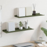 Półka wisząca 2 pcs Zielony oliwkowy 60 x 18 x 2,5 cm Stal