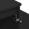 Szafka pod TV, czarna, 140x40x35,5 cm, materiał drewnopochodny