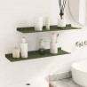 Półka wisząca 2 pcs Zielony oliwkowy 60 x 18 x 2,5 cm Stal