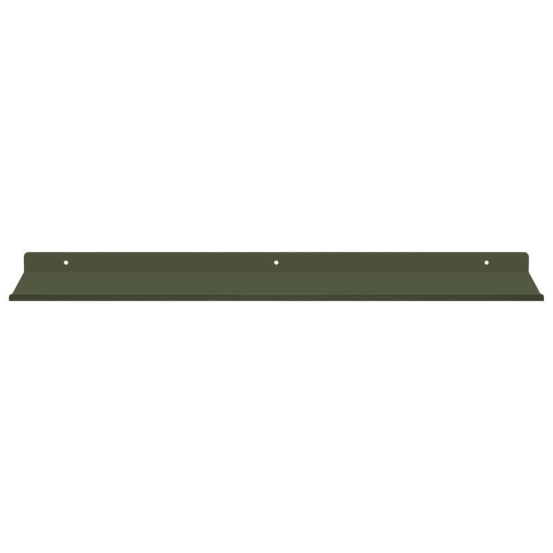 Półka wisząca 2 pcs Zielony oliwkowy 60 x 18 x 2,5 cm Stal