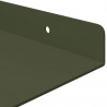 Półka wisząca 2 pcs Zielony oliwkowy 60 x 18 x 2,5 cm Stal