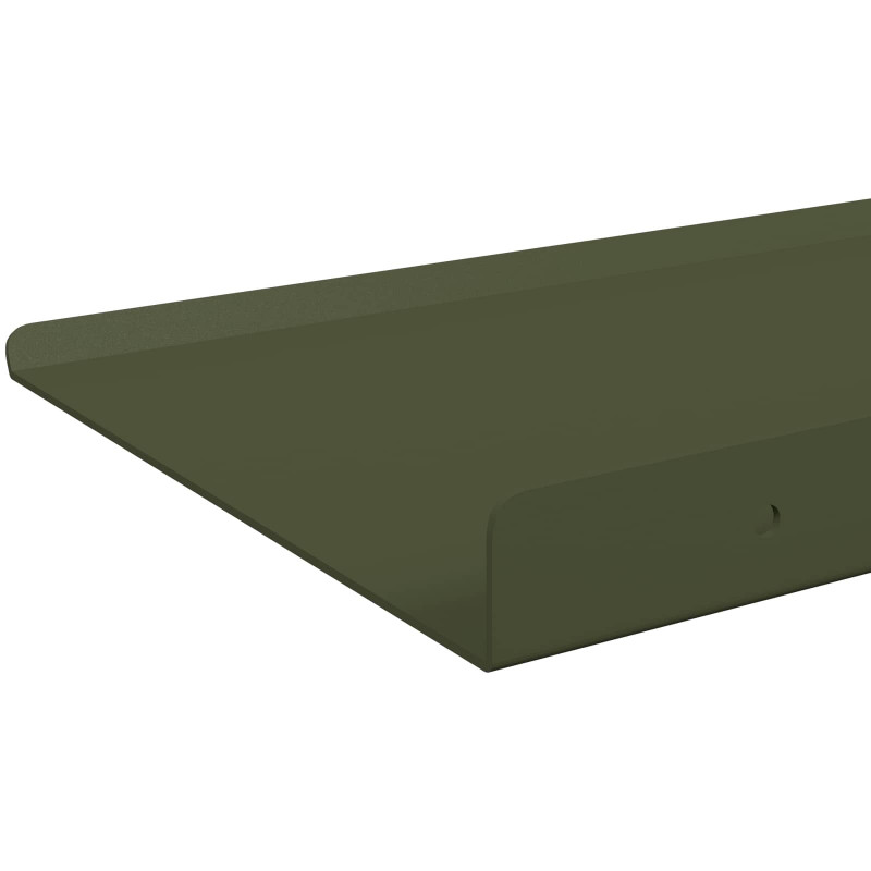 Półka wisząca 4 pcs Zielony oliwkowy 60 x 18 x 2,5 cm Stal