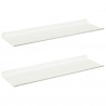 Półka wisząca 2 pcs Biały 60 x 18 x 2,5 cm Stal