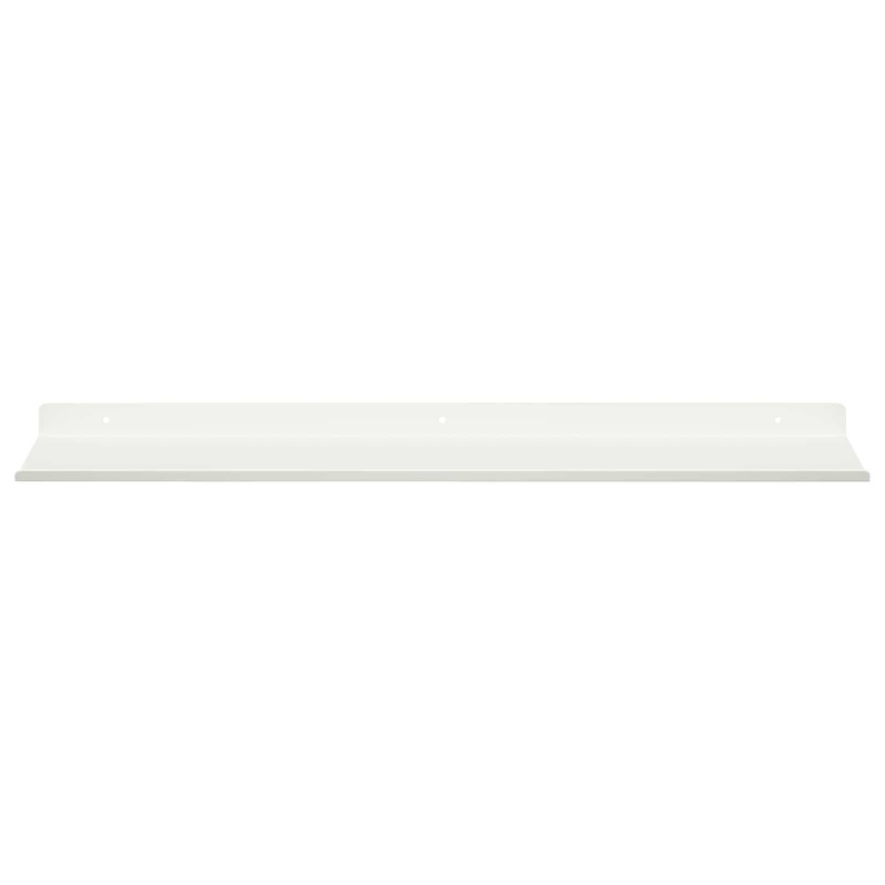 Półka wisząca 2 pcs Biały 60 x 18 x 2,5 cm Stal