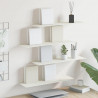 Półka wisząca 4 pcs Biały 60 x 18 x 2,5 cm Stal