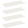 Półka wisząca 4 pcs Biały 60 x 18 x 2,5 cm Stal