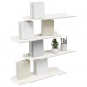 Półka wisząca 4 pcs Biały 60 x 18 x 2,5 cm Stal