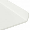Półka wisząca 4 pcs Biały 60 x 18 x 2,5 cm Stal