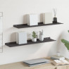 Półka wisząca 2 pcs Czarny 80 x 18 x 2,5 cm Stal