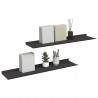 Półka wisząca 2 pcs Czarny 80 x 18 x 2,5 cm Stal