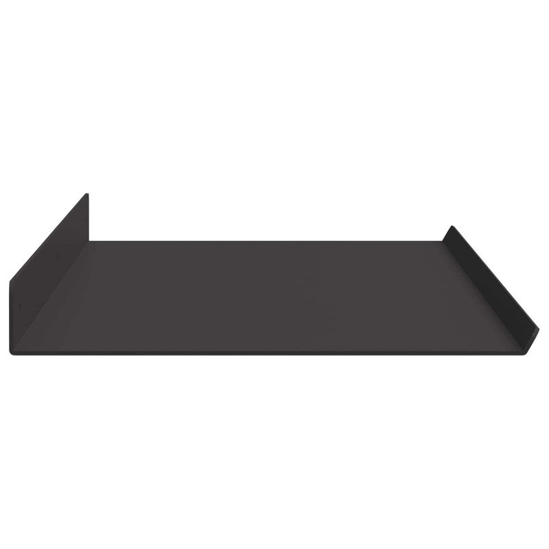 Półka wisząca 2 pcs Czarny 80 x 18 x 2,5 cm Stal
