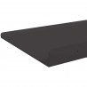 Półka wisząca 2 pcs Czarny 80 x 18 x 2,5 cm Stal