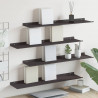 Półka wisząca 4 pcs Czarny 80 x 18 x 2,5 cm Stal