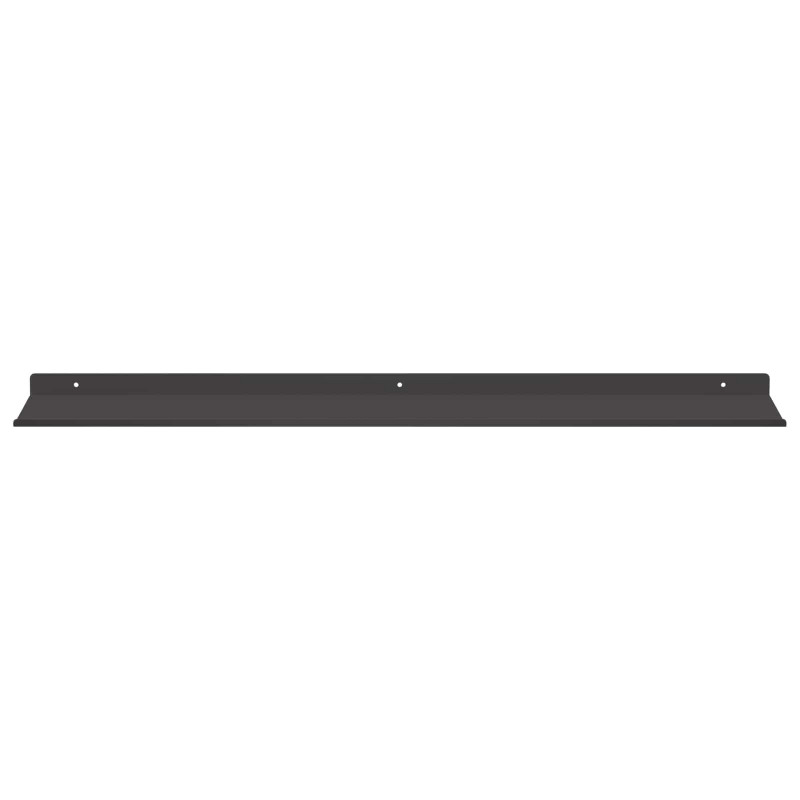 Półka wisząca 4 pcs Czarny 80 x 18 x 2,5 cm Stal