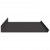 Półka wisząca 4 pcs Czarny 80 x 18 x 2,5 cm Stal
