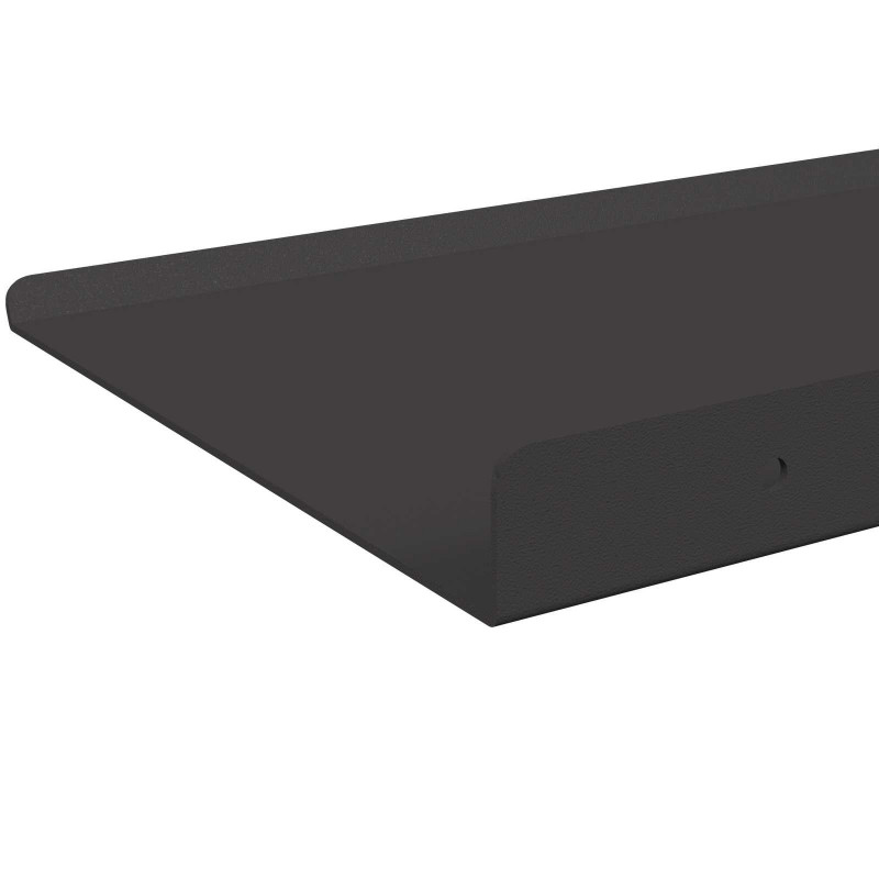 Półka wisząca 4 pcs Czarny 80 x 18 x 2,5 cm Stal