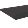 Półka wisząca 4 pcs Czarny 80 x 18 x 2,5 cm Stal