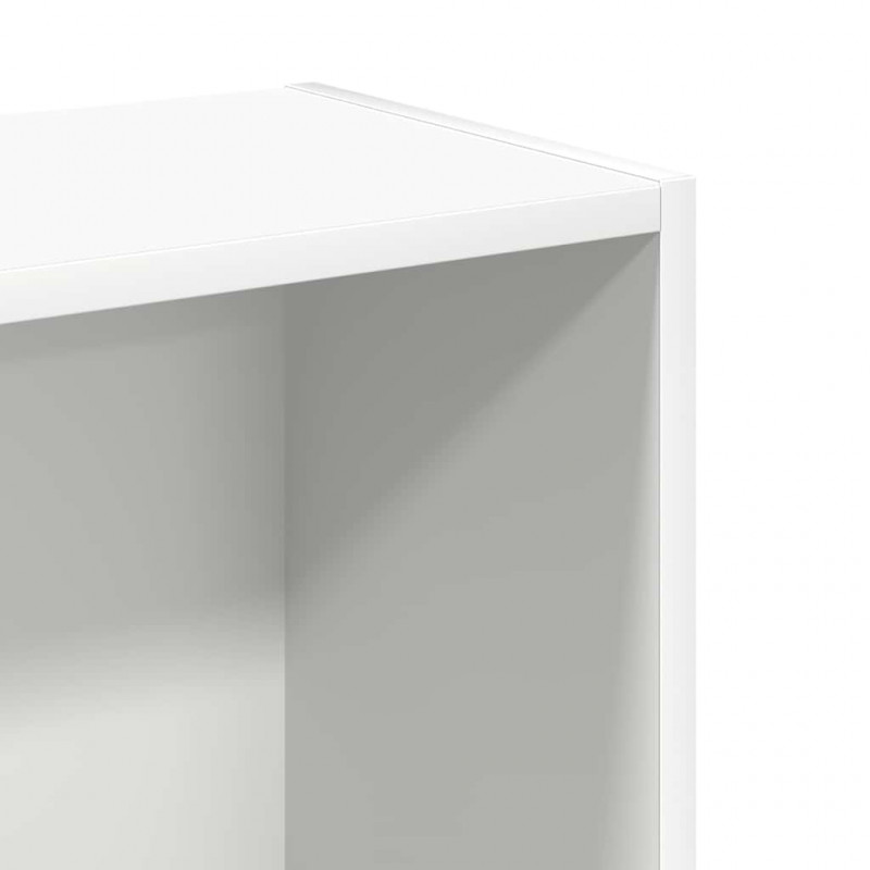 Regał na książki Biały 80x24x75 cm Drewno klejone