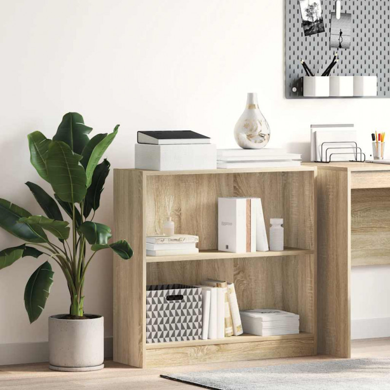 Regał biblioteczny Sonoma Oak 80x24x75 cm Drewno klejone