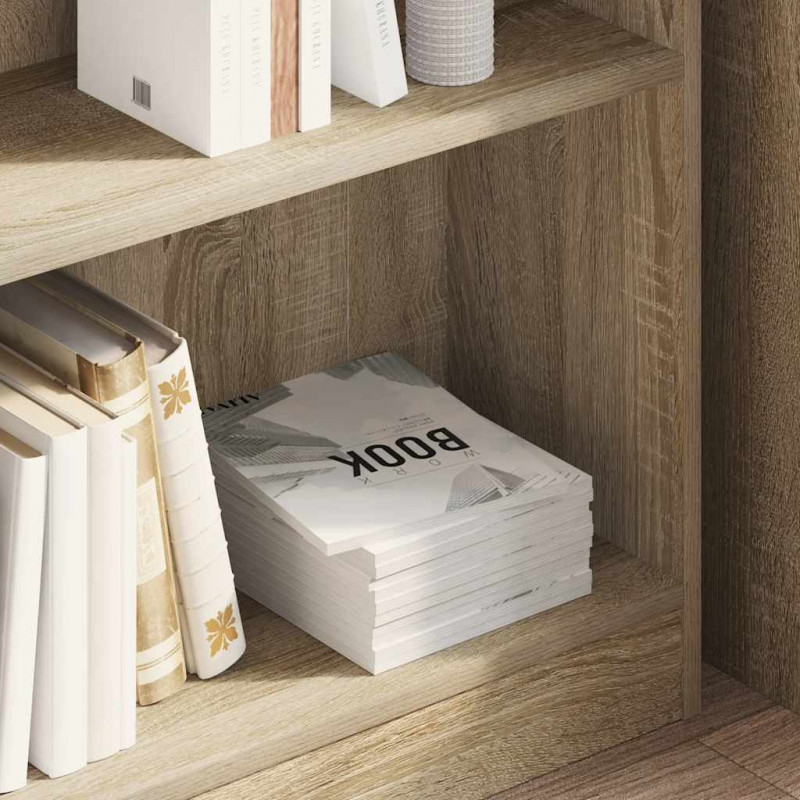 Regał biblioteczny Sonoma Oak 80x24x75 cm Drewno klejone