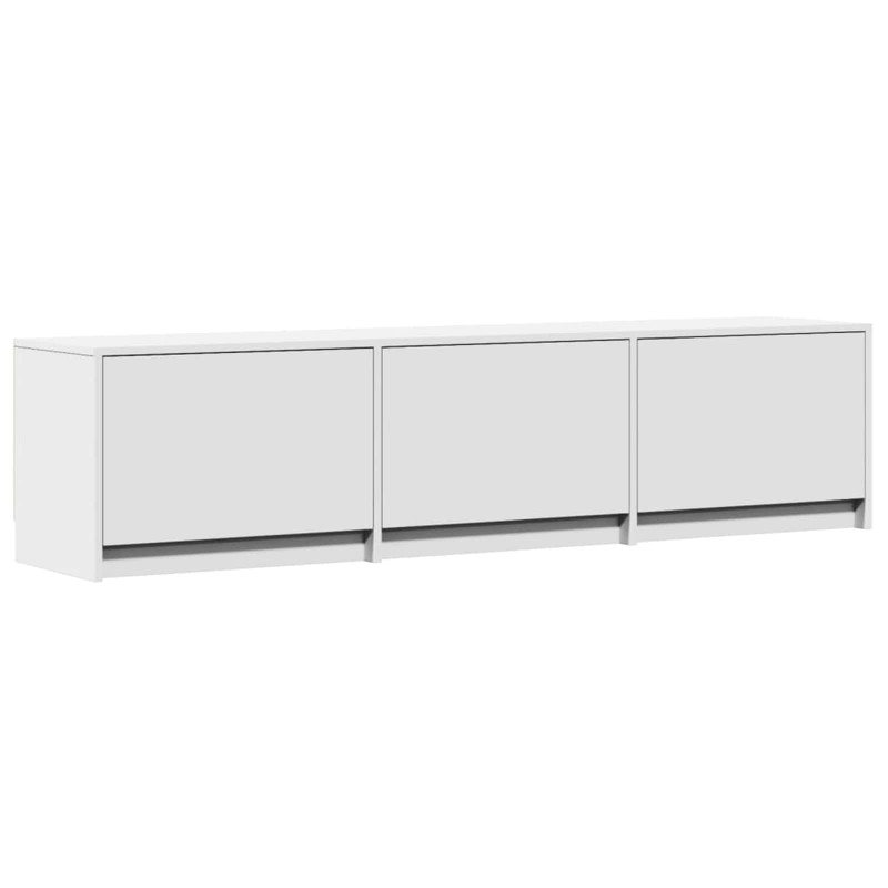 Szafka pod telewizor z LED z szufladą Biały 165 x 34 x 40 cm