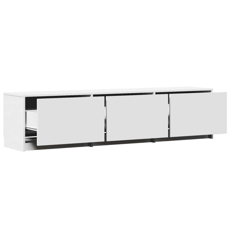 Szafka pod telewizor z LED z szufladą Biały 165 x 34 x 40 cm