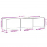 Szafka pod telewizor z LED z szufladą Biały 165 x 34 x 40 cm