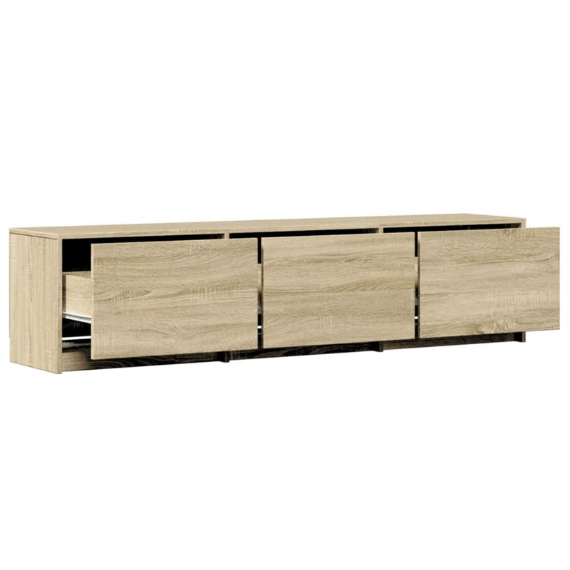 Szafka pod telewizor z LED z szufladą Sonoma 165 x 34 x 40 cm