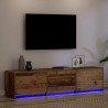 Szafka pod telewizor z LED Stare drewno 165 x 34 x 40 cm