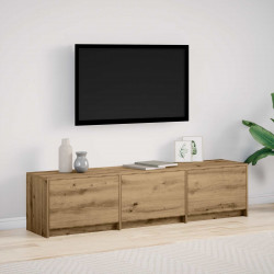 Szafka pod telewizor z LED Dąb rzemieślniczy 165 x 34 x 40 cm