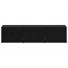 Szafka pod telewizor z LED Czarny Dąb 165 x 34 x 40 cm