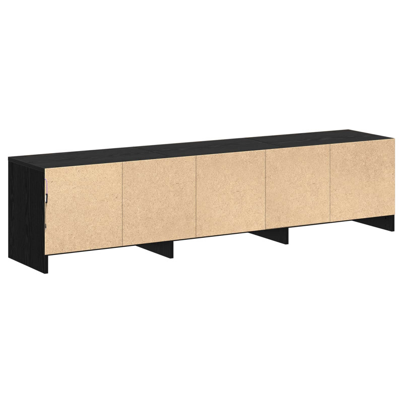 Szafka pod telewizor z LED Czarny Dąb 165 x 34 x 40 cm