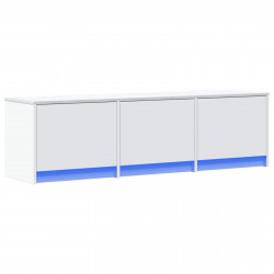 Szafka pod telewizor z LED z szufladą Biały 140 x 34 x 40 cm