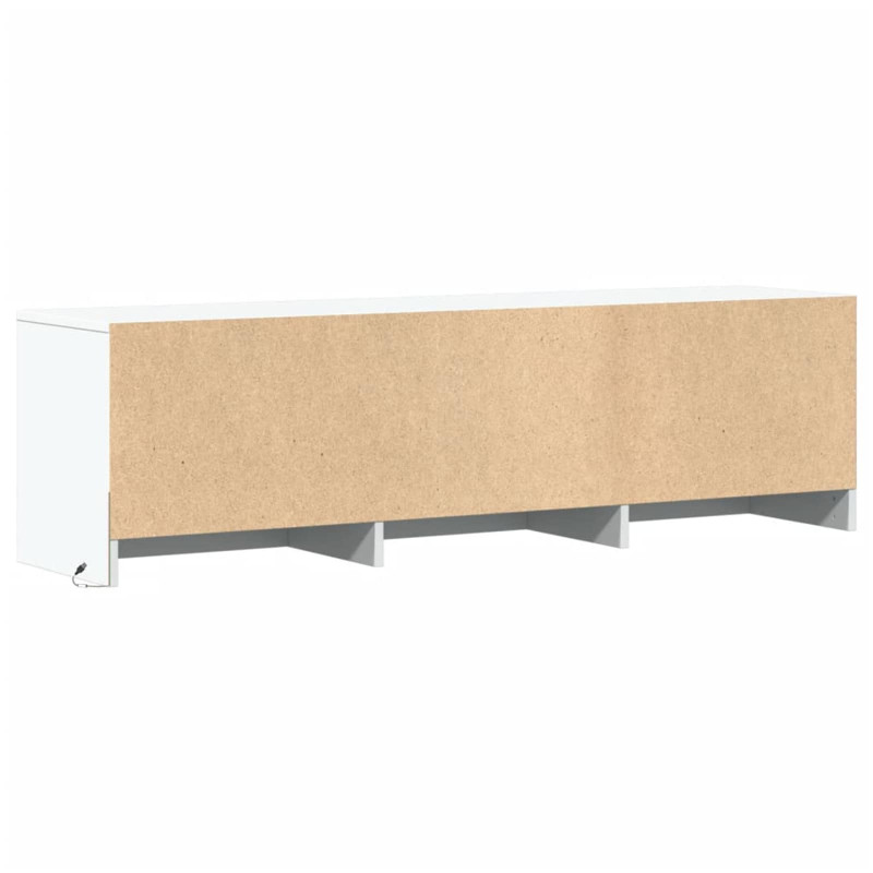 Szafka pod telewizor z LED z szufladą Biały 140 x 34 x 40 cm