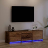Szafka pod telewizor z LED Stare drewno 140 x 34 x 40 cm