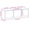 Szafka pod telewizor z LED Stare drewno 140 x 34 x 40 cm