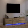 Szafka pod telewizor z LED Dąb rzemieślniczy 140 x 34 x 40 cm