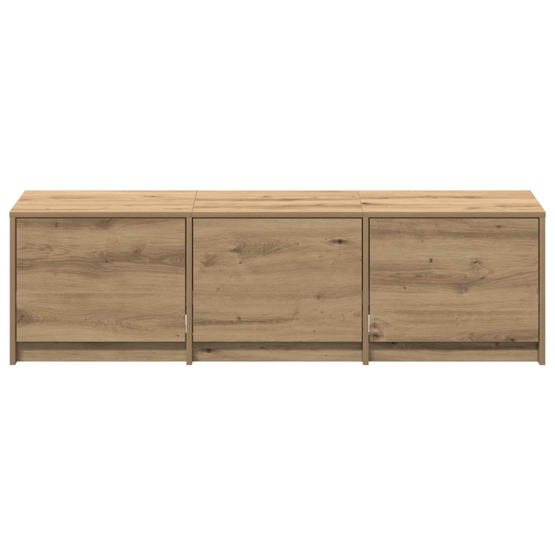 Szafka pod telewizor z LED Dąb rzemieślniczy 140 x 34 x 40 cm
