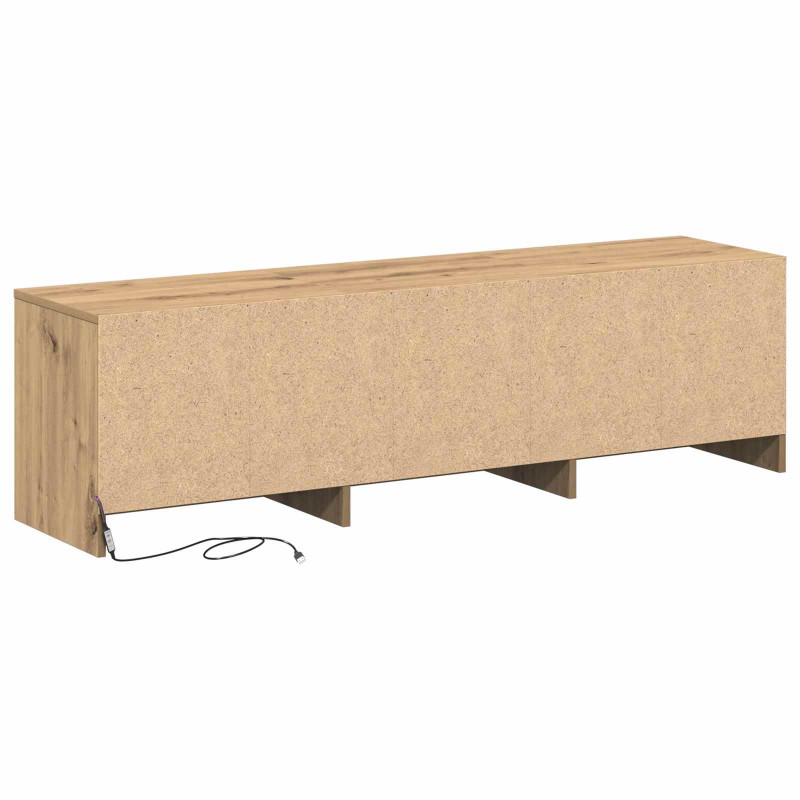 Szafka pod telewizor z LED Dąb rzemieślniczy 140 x 34 x 40 cm