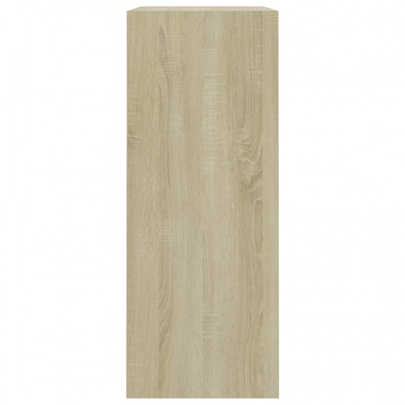 Regał, dąb sonoma, 80x30x76,5 cm, materiał drewnopochodny