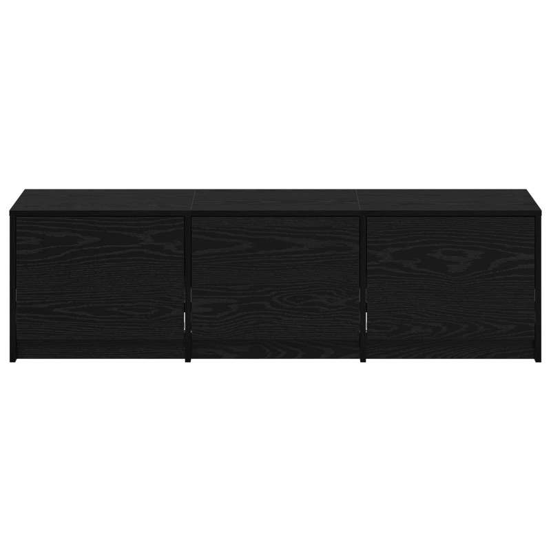 Szafka pod telewizor z LED Czarny Dąb 140 x 34 x 40 cm