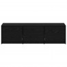 Szafka pod telewizor z LED Czarny Dąb 140 x 34 x 40 cm
